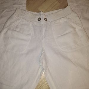 Bebe off white linen pants